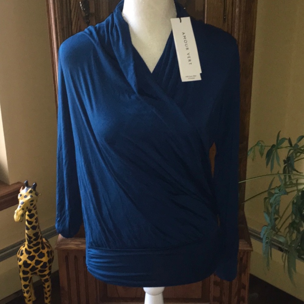 Amour Vert Angela Surplice Top.